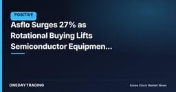 Asflo Surges 27% as Rotational Buying Lifts Semiconductor Equipment Stocks