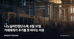 나노실리칸첨단소재, 8월 31일 거래재개가 주가를 못 바꾸는 이유