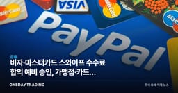 비자·마스터카드 스와이프 수수료 합의 예비 승인, 가맹점·카드주 영향은