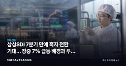 삼성SDI 7분기 만에 흑자 전환 기대… 장중 7% 급등 배경과 투자 시사점