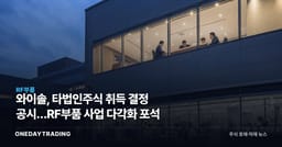와이솔, 타법인주식 취득 결정 공시…RF부품 사업 다각화 포석