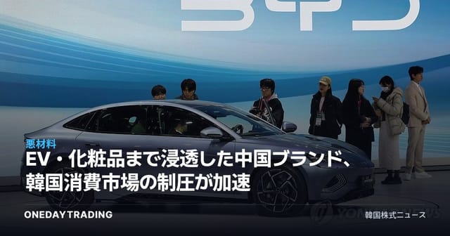 EV・化粧品まで浸透した中国ブランド、韓国消費市場の制圧が加速