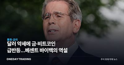 달러 약세에 금·비트코인 급반등…베센트 바이백의 역설