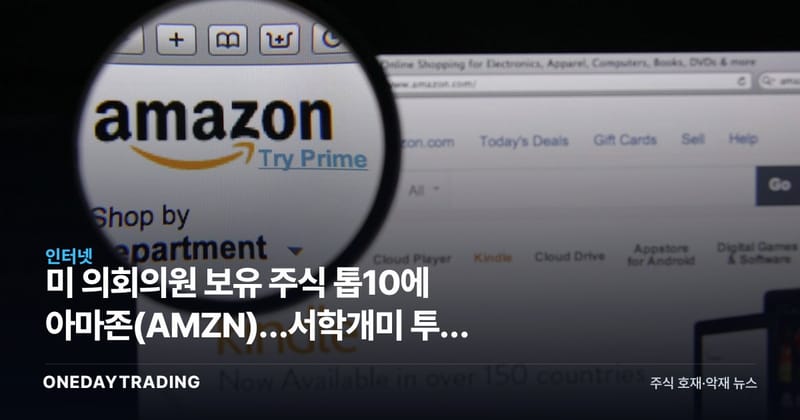 美 의회의원 보유 주식 톱10에 아마존(AMZN)…서학개미 투자 시사점