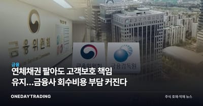 연체채권 팔아도 고객보호 책임 유지…금융사 회수비용 부담 커진다