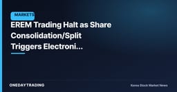 EREM Trading Halt as Share Consolidation/Split Triggers Electronic Registration Change