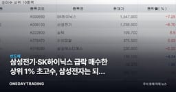 삼성전기·SK하이닉스 급락 매수한 상위 1% 초고수, 삼성전자는 되레 팔았다