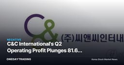 C&C International's Q2 Operating Profit Plunges 81.6% — No Explanation Given