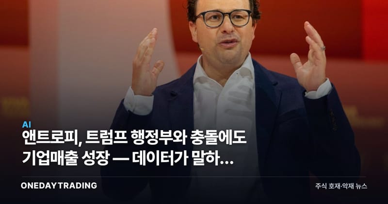 앤트로피, 트럼프 행정부와 충돌에도 기업매출 성장 — 데이터가 말하는 역설