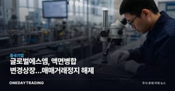글로벌에스엠, 액면병합 변경상장…매매거래정지 해제