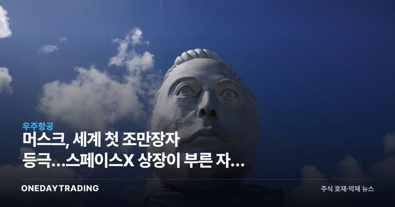 머스크, 세계 첫 조만장자 등극…스페이스X 상장이 부른 자산 1조달러