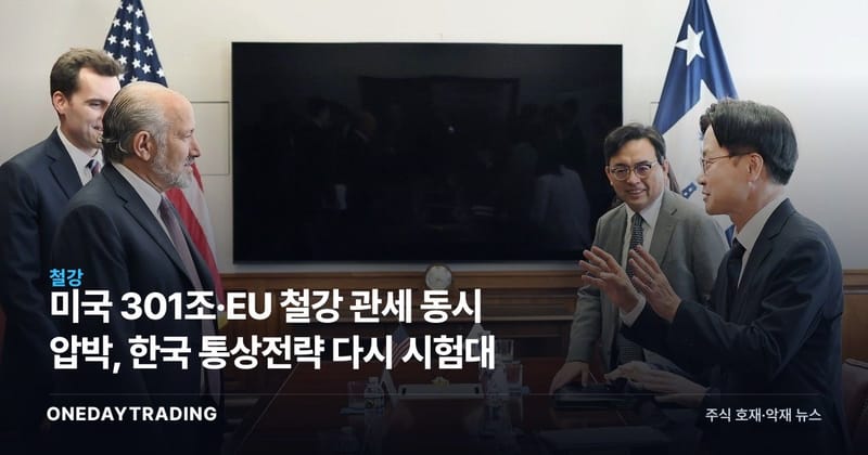 미국 301조·EU 철강 관세 동시 압박, 한국 통상전략 다시 시험대