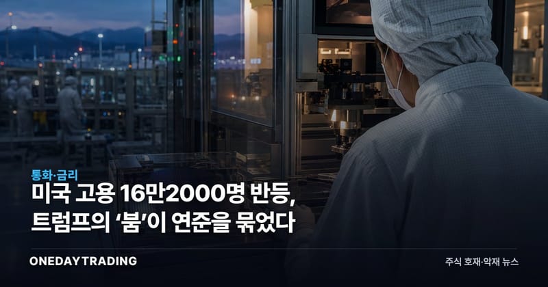 미국 고용 16만2000명 반등, 트럼프의 ‘붐’이 연준을 묶었다