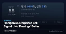 Flanigan's Enterprises Sell Signal... No 'Earnings' Behind the 21% Gain