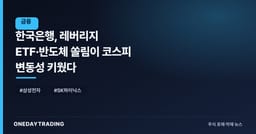 한국은행, 레버리지 ETF·반도체 쏠림이 코스피 변동성 키웠다
