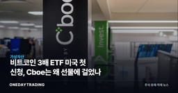비트코인 3배 ETF 미국 첫 신청, Cboe는 왜 선물에 걸었나