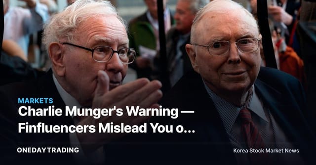 Charlie Munger's Warning — Finfluencers Mislead You on Purpose, and the Real Formula for Wealth