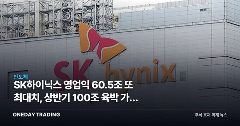SK하이닉스 영업익 60.5조 또 최대치, 상반기 100조 육박 가른 건 HBM