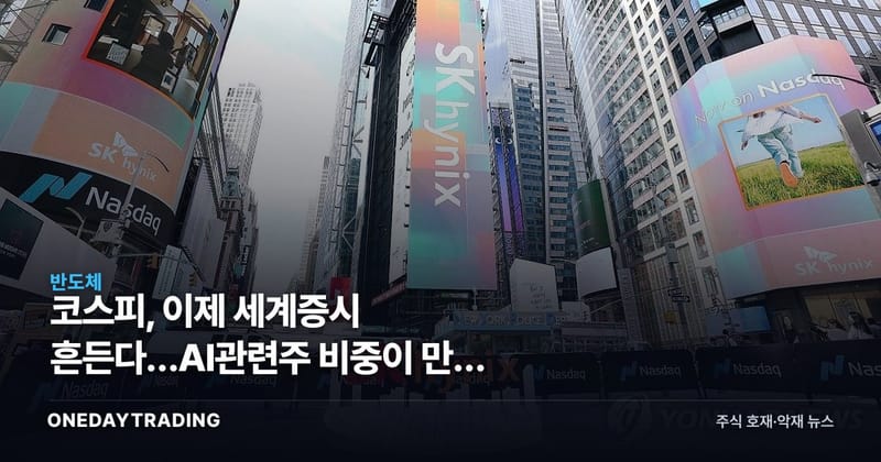 코스피, 이제 세계증시 흔든다…AI관련주 비중이 만든 선행지표 위상