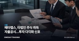 메타랩스, 타법인 주식 취득 자율공시…투자 다각화 신호