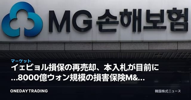 イェビョル損保の再売却、本入札が目前に…8000億ウォン規模の損害保険M&Aの行方