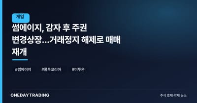 썸에이지, 감자 후 주권 변경상장…거래정지 해제로 매매 재개