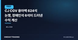 CJ CGV 용아맥 624석 논쟁, 장애인석 6석이 드러낸 수익 계산