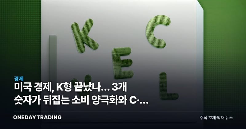 미국 경제, K형 끝났나… 3개 숫자가 뒤집는 소비 양극화와 C·E 논쟁