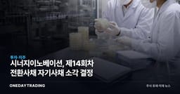 시너지이노베이션, 제14회차 전환사채 자기사채 소각 결정