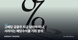 고배당 금융주 지금 담아야 하나, 사라지는 배당수익률 기회 분석