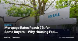 Mortgage Rates Reach 7% for Some Buyers—Why Housing Feels the Squeeze