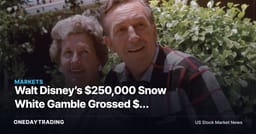 Walt Disney’s $250,000 Snow White Gamble Grossed $8 Million in Year One