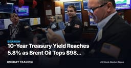 10-Year Treasury Yield Reaches 5.8% as Brent Oil Tops $98, Testing Stocks