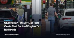 UK Inflation Hits 3.1% as Fuel Costs Test Bank of England’s Rate Path