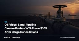 Oil Prices, Saudi Pipeline Closure Pushes WTI Above $105 After Cargo Cancellations