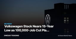 Volkswagen Stock Nears 15-Year Low as 100,000-Job Cut Plan Reveals Depth of Capacity Crisis