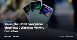 Xiaomi, Sub-$100 Smartphone Shipments Collapse as Memory Costs Soar