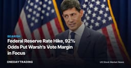 Federal Reserve Rate Hike, 92% Odds Put Warsh’s Vote Margin in Focus