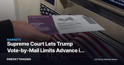 Supreme Court Lets Trump Vote-by-Mail Limits Advance in 23 States