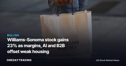 Williams-Sonoma stock gains 23% as margins, AI and B2B offset weak housing