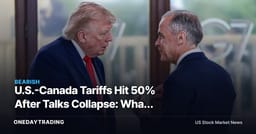 U.S.-Canada Tariffs Hit 50% After Talks Collapse: What Markets Miss