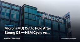 Micron (MU) Cut to Hold After Strong Q3 — HBM Cycle vs. Valuation
